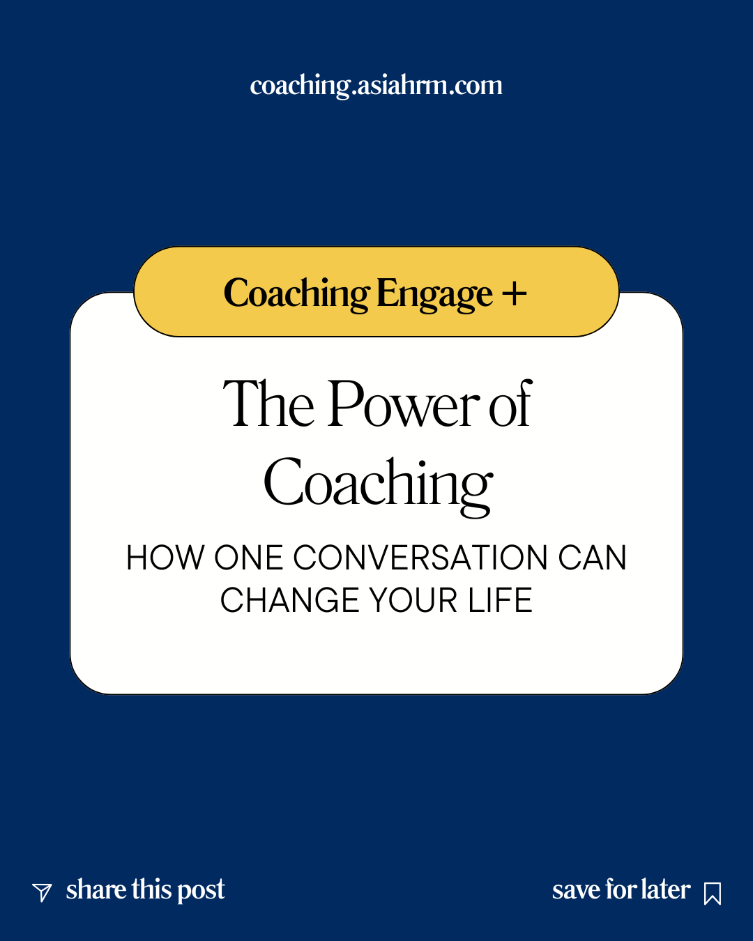 The Power of Coaching: One Conversation Can Change Everything