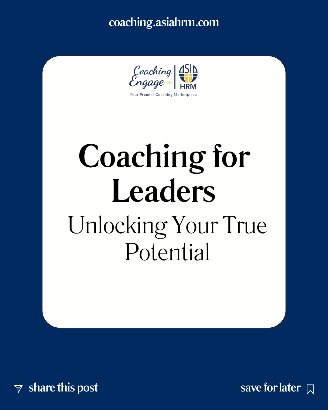 Coaching for Leaders: Unlocking Your True Potential