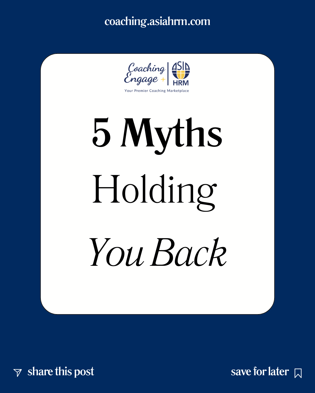 5 Coaching Myths Holding You Back